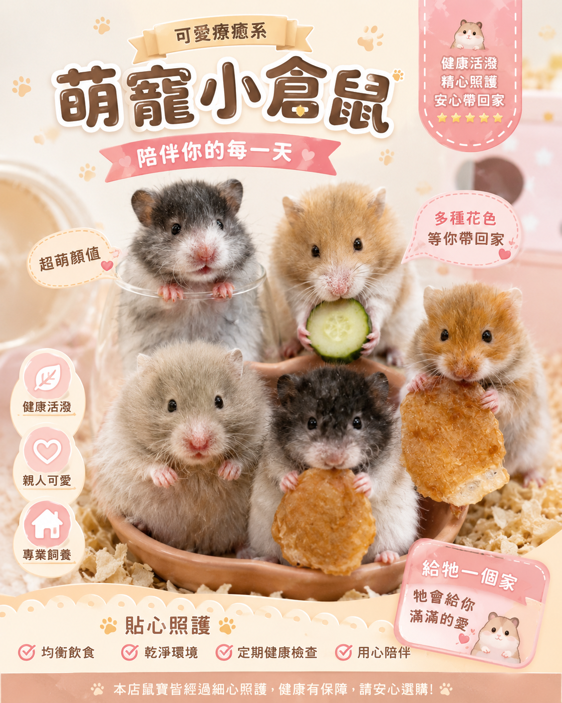 魔法熊鼠舍 — 萌寵小倉鼠系列，可愛療癒系倉鼠群像